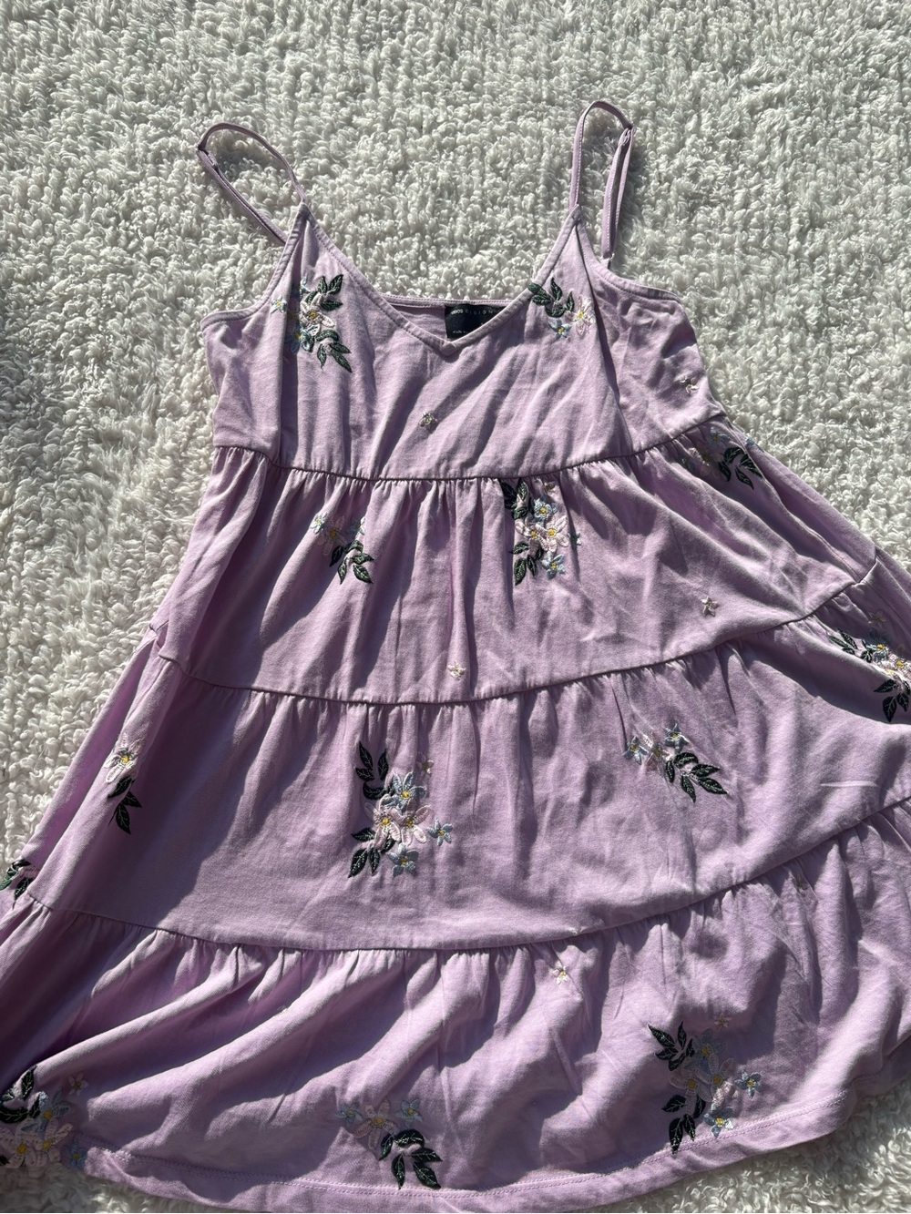 Women’s Asos Lavender Floral Tiered Sundress